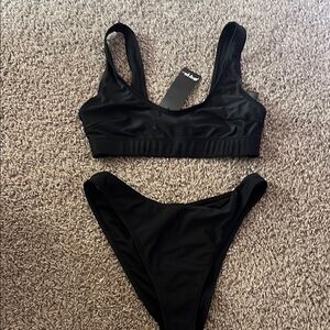 Nasty Gal Black Bikini Set